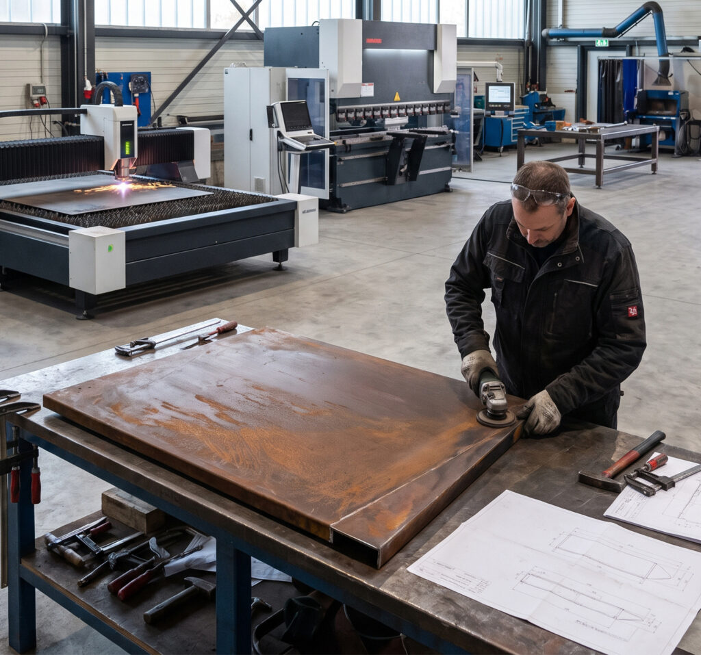 Atelier de fabrication et transformation de l’acier Corten en Espagne
